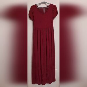 Elegant Red Maxi Dress Viishow